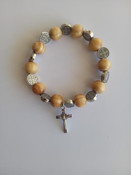 Benedictus rosary as a bracelet